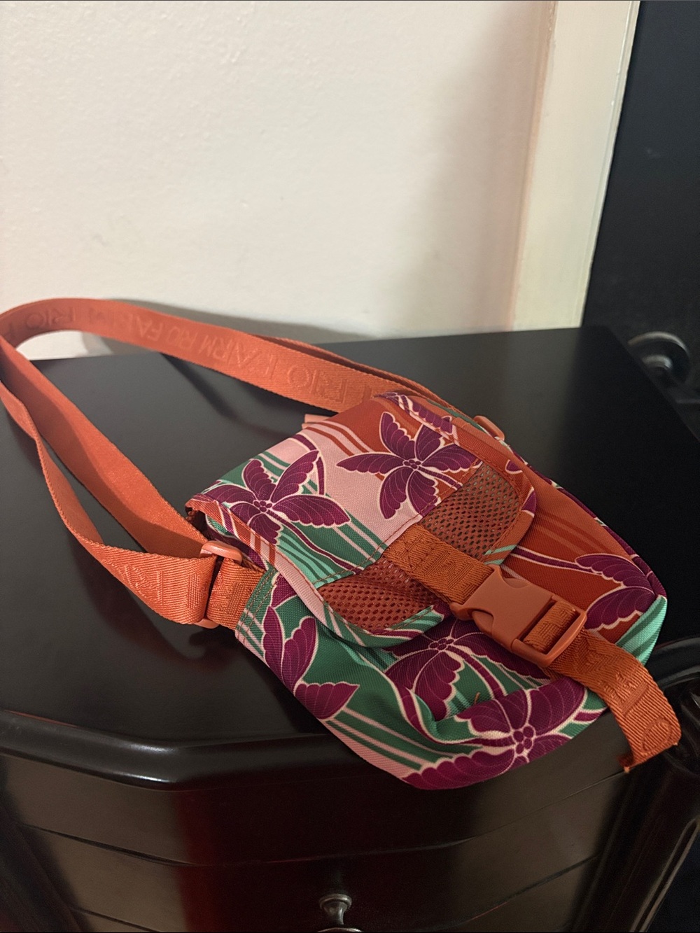Farm Rio Fervo Floral Crossbody Bag in Orange and Purple
